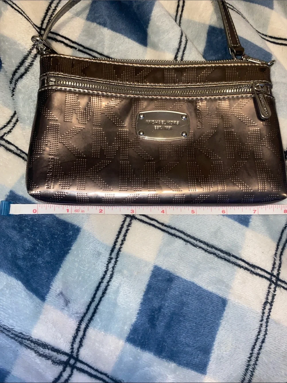 Michael Kors Metallic Bronze Wristlet Clutch